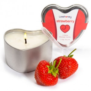 strawberry lickable candle